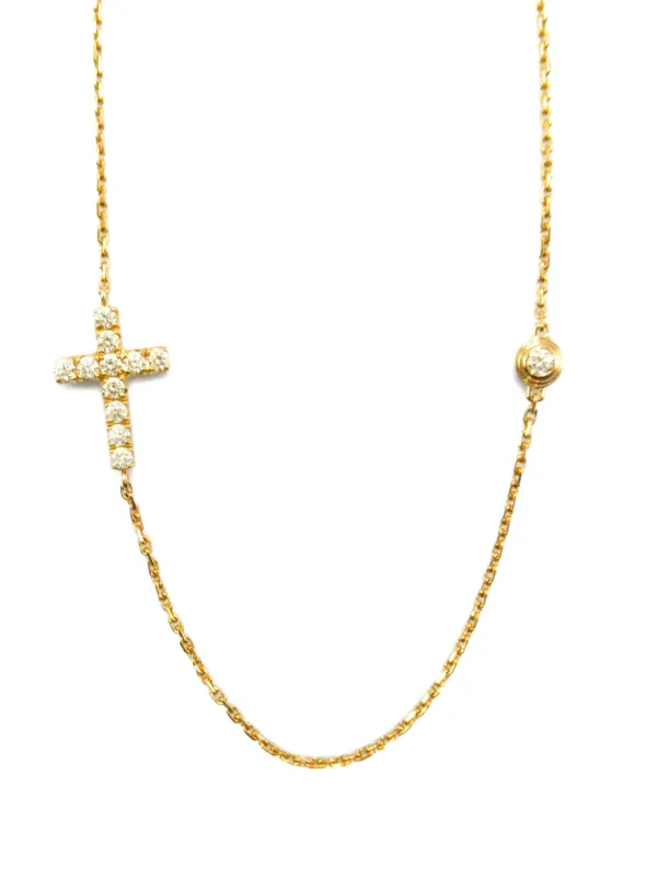 Cartier 2010s 18kt Rose Gold Cross Link Diamond Necklace Pink FARFETCH PH