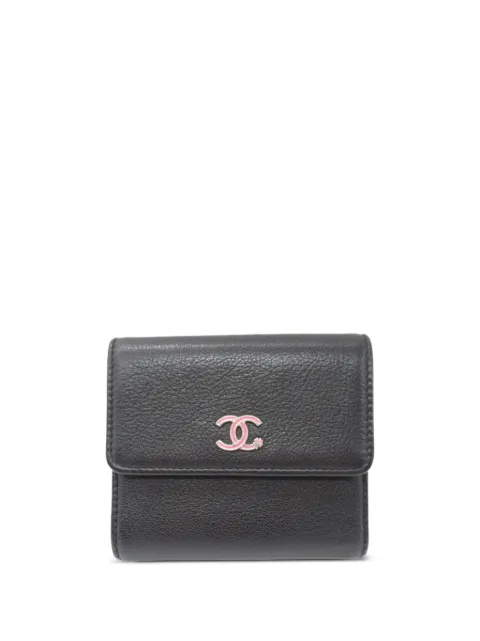 CHANEL 2018 tri-fold leather wallet Women