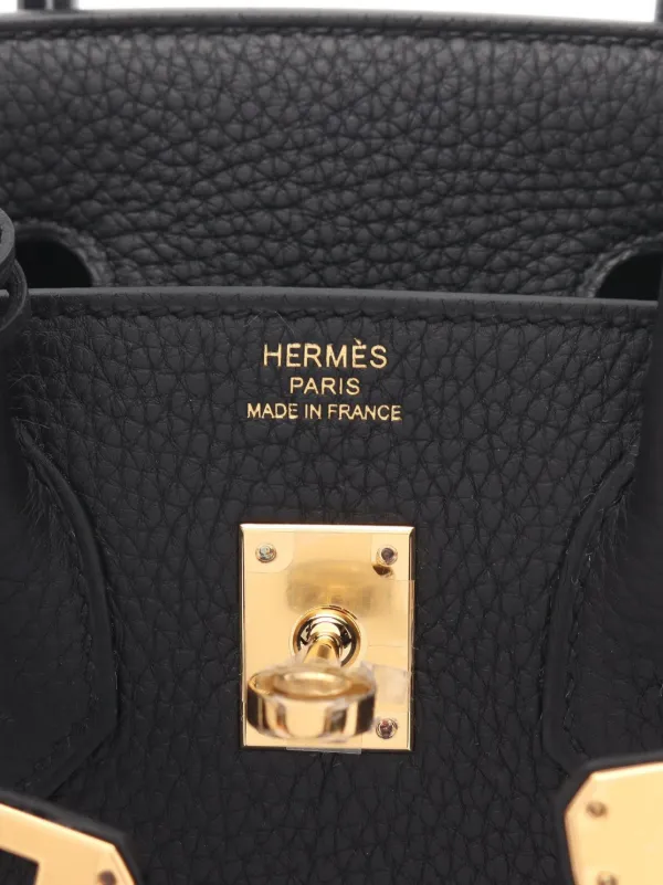Hermes Pre Owned 2024 Birkin 25 handbag women Calf Leather One Size Black