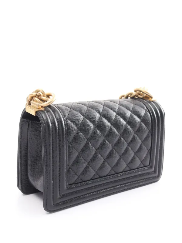 CHANEL Pre Owned 2020s Small Boy Chanel Shoulder Bag Black FARFETCH TR