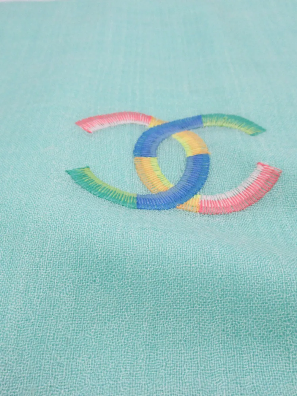 CHANEL Pre-Owned 1986-1988 wool scarf - GREEN