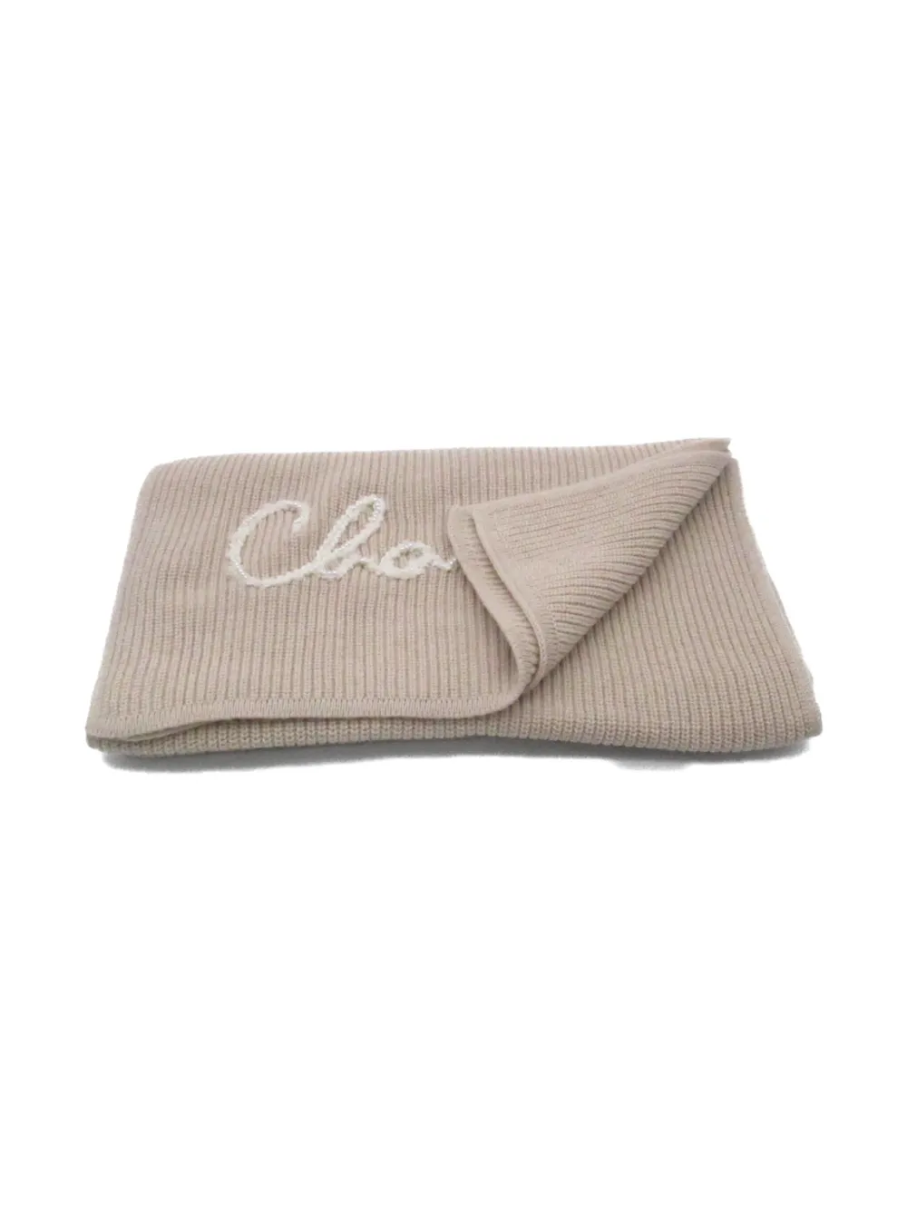 CHANEL Pre-Owned 1986-1988 faux-pearl embellished scarf - Beige