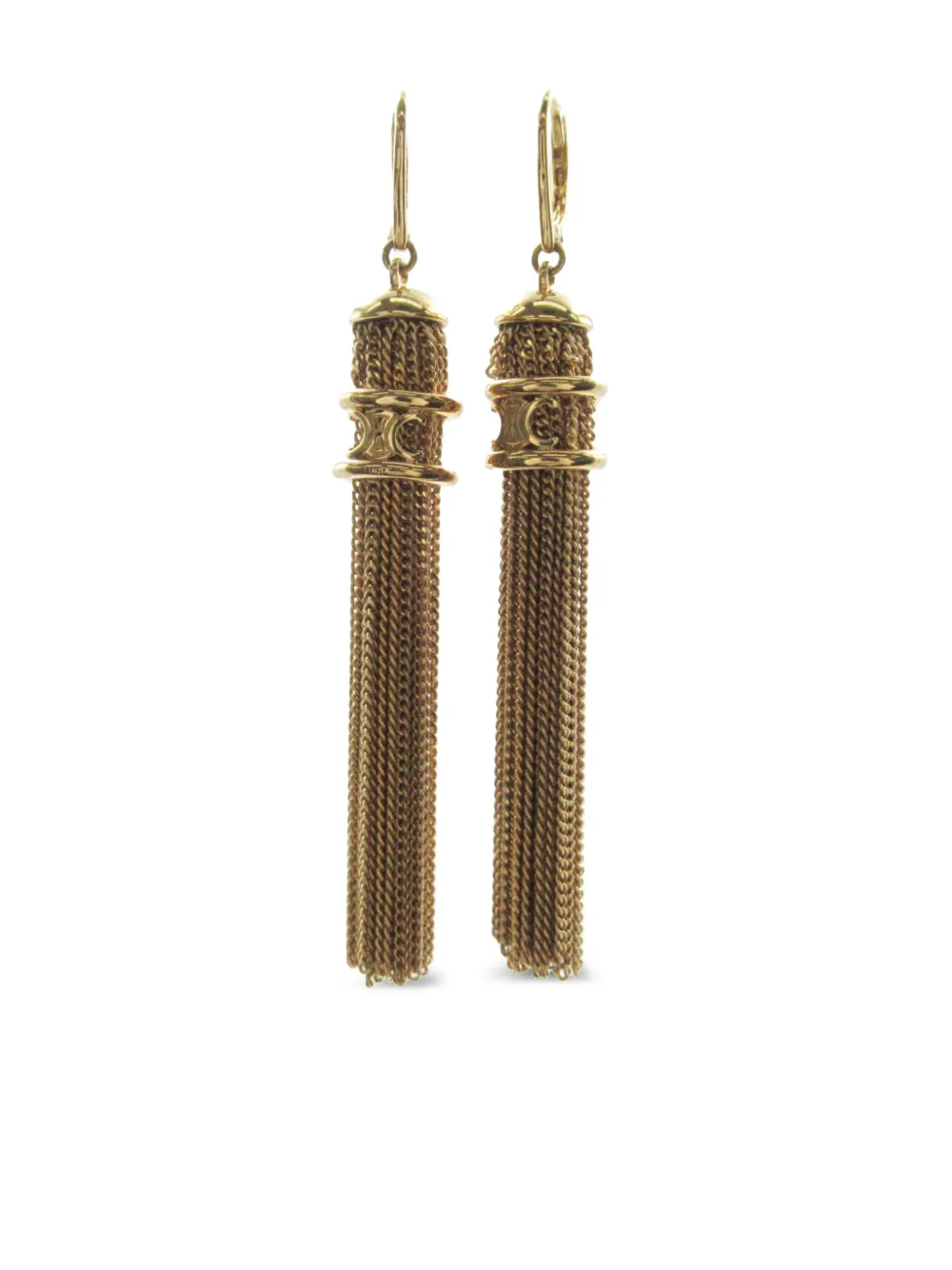 Céline Pre-Owned 2010s Triomphe oorbellen met kwastje - Goud