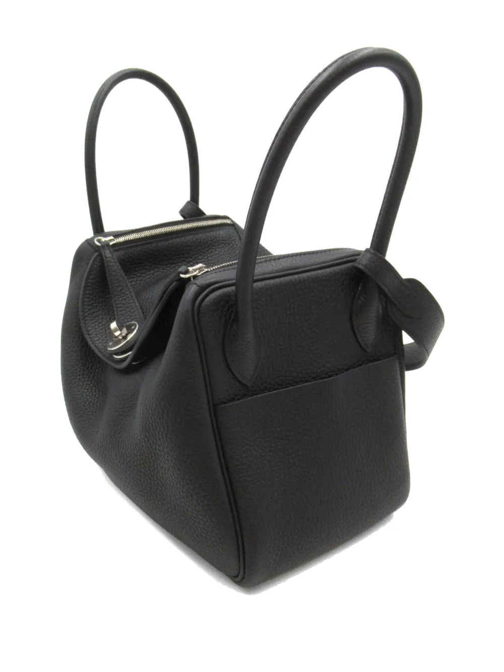 Hermes Pre Owned 2019 Lindy 26 two way bag women Calf Leather One Size Black