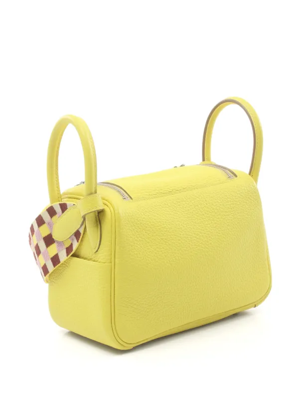 Hermes Pre Owned 2022 Mini Lindy Shoulder Bag Yellow FARFETCH IE