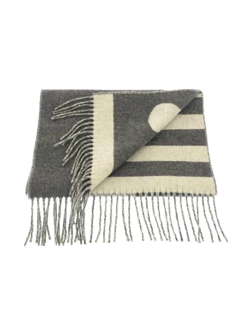 Hermès Pre-Owned 2020s Horse cashmere scarf - Grijs