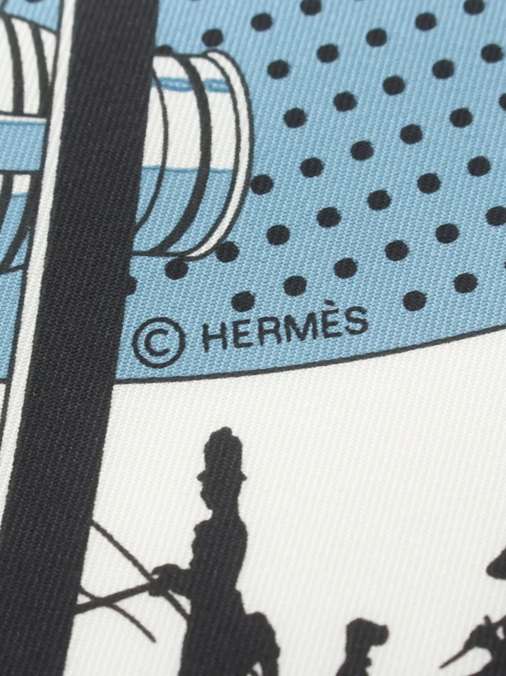 Hermès Pre-Owned 2020 Carres 55 Paris On Wheels scarf - Blauw