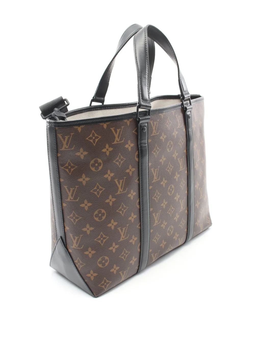 Louis Vuitton Pre-Owned 2021 Weekend Tote PM Monogram Macassar handtas - Bruin