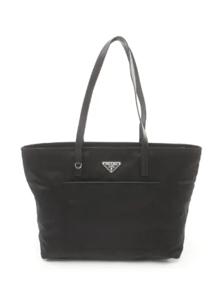 Prada Pre Owned 2010 Tote Bag Mit Triangel Logo Schwarz FARFETCH DE