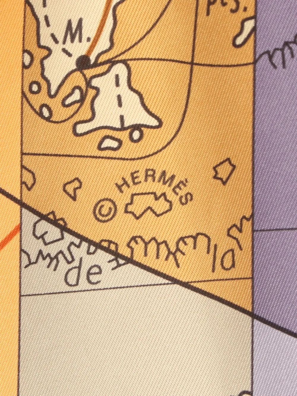 Hermès Pre-Owned 2010s Le Monde Est Vaste scarf - Roze