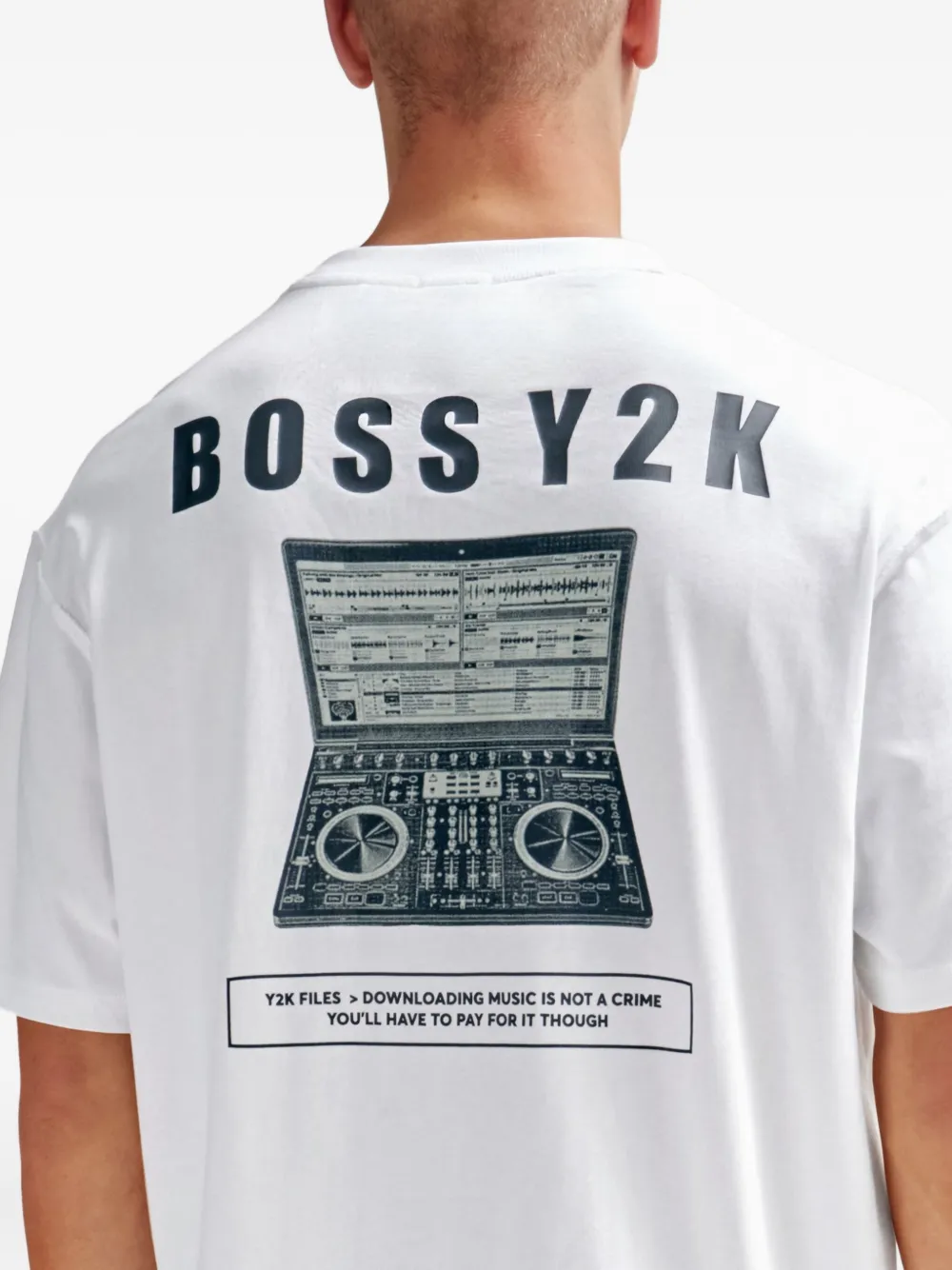 BOSS Katoenen T-shirt - Wit