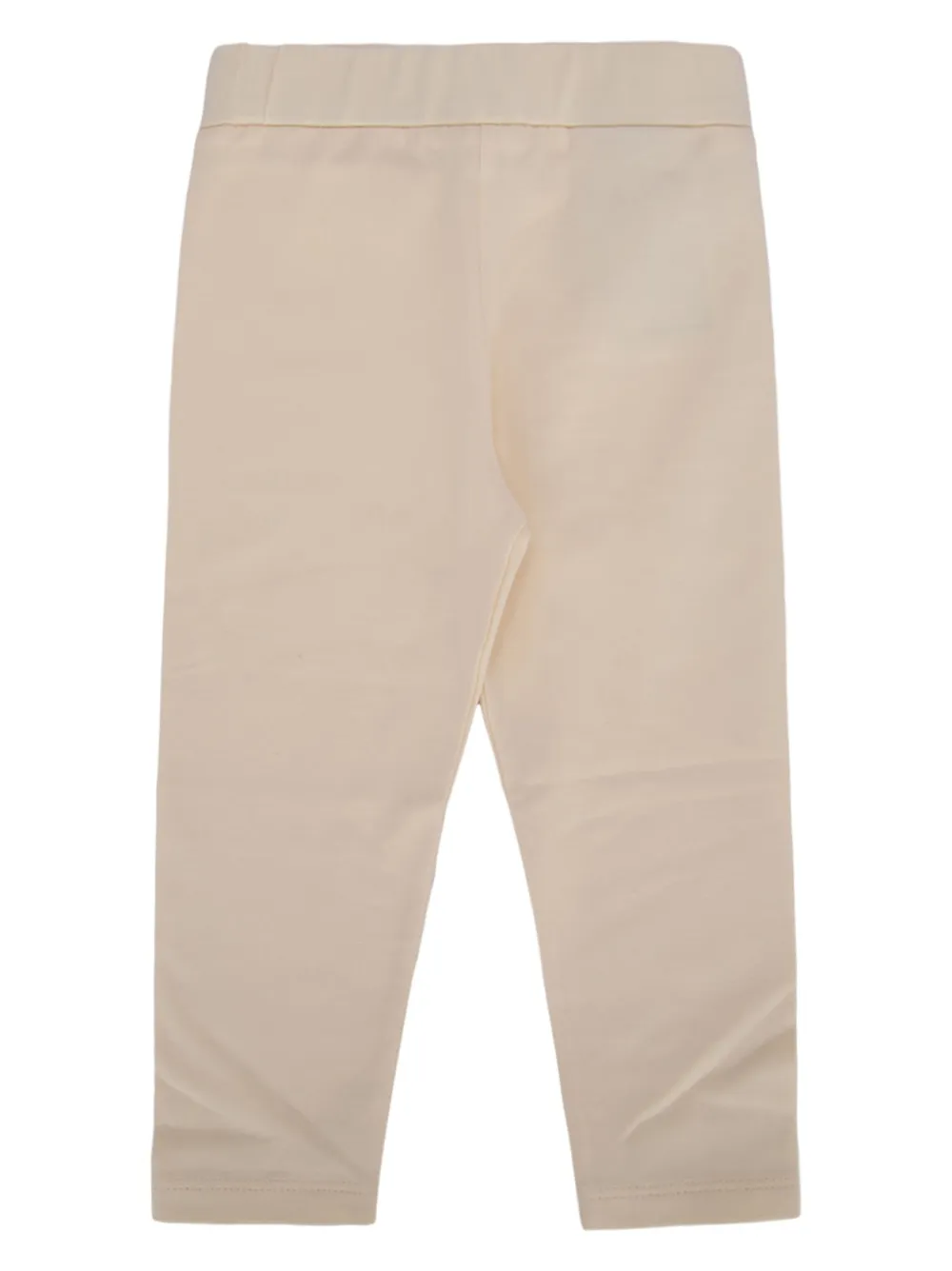 Moncler Enfant Broek met logopatch en ronde hals - Beige