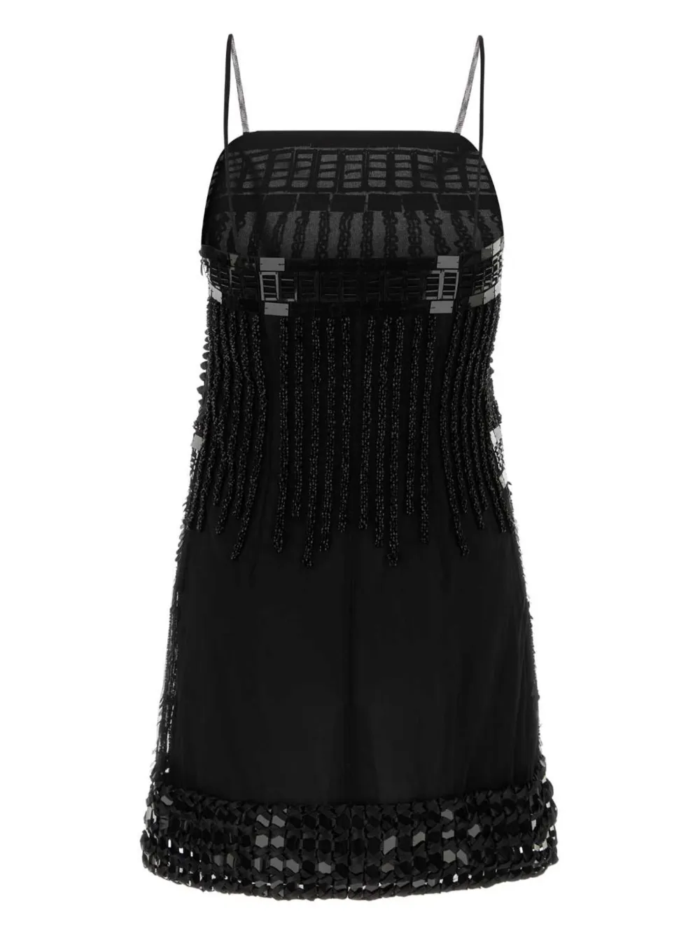 Alberta Ferretti Embellished mini dress - Zwart