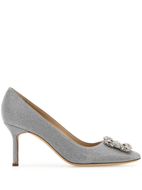 MANOLO BLAHNIK マノロブラニク ハンギシ デニム フラット 40 心苦しかっ