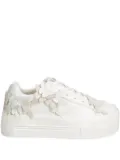 Buffalo floral-appliqué platform sneakers - White
