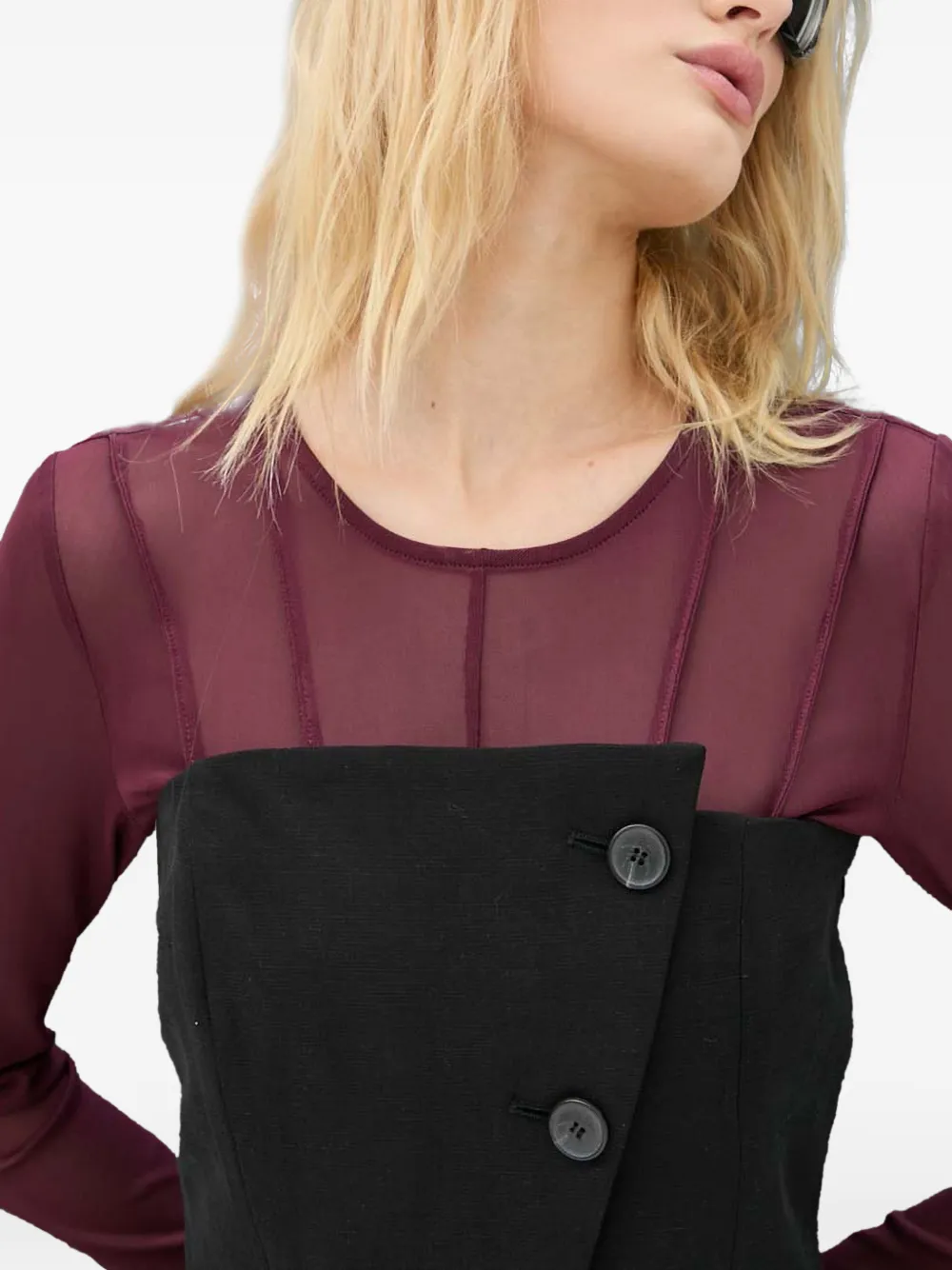 Ba&Sh Gabriella top met knopen Zwart