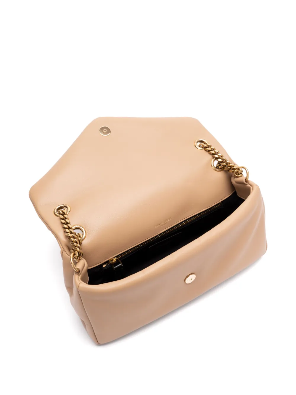 Saint Laurent Calypso Tote Bag In 2646 Dk Toffee