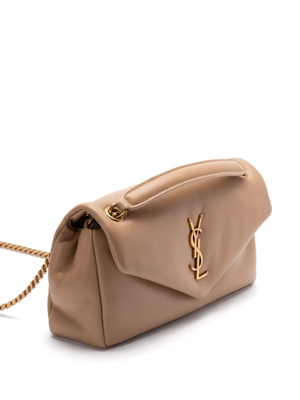 Saint Laurent Calypso Tote Bag In 2646 Dk Toffee