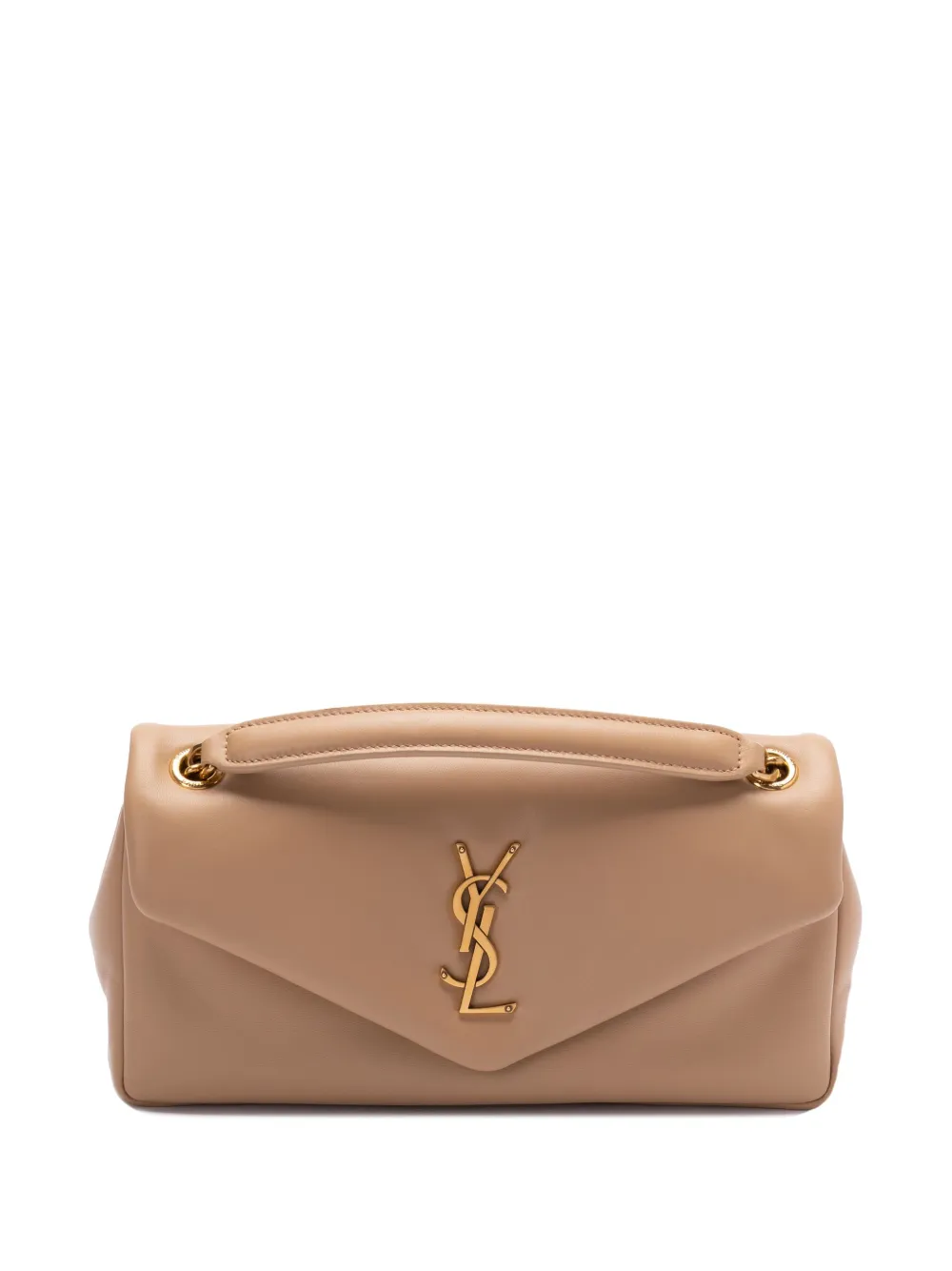 Saint Laurent Calypso Tote Bag In 2646 Dk Toffee