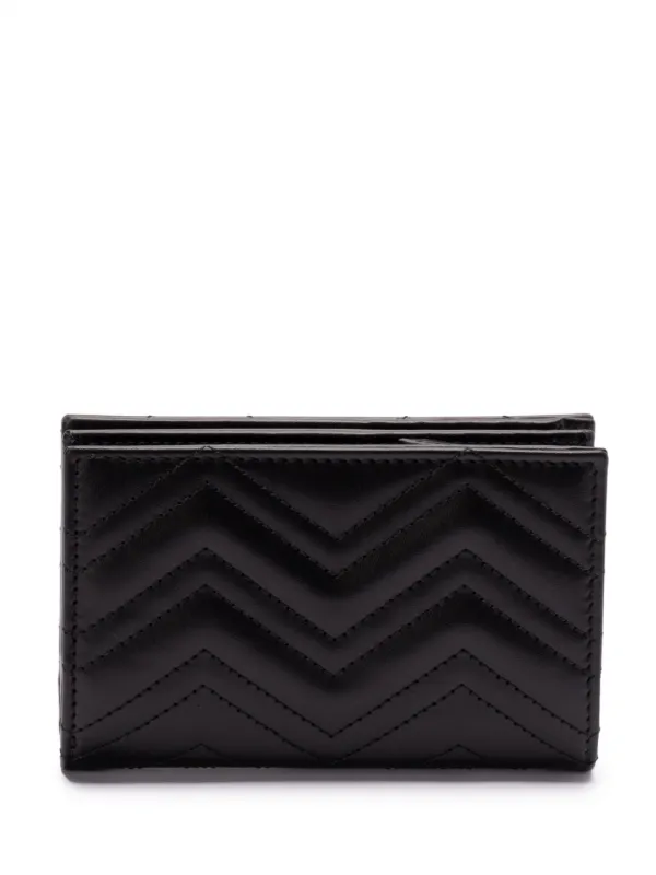 Gucci GG Marmont wallet women Calf Leather One Size Black