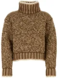 Moncler mélange-effect sweater - Brown