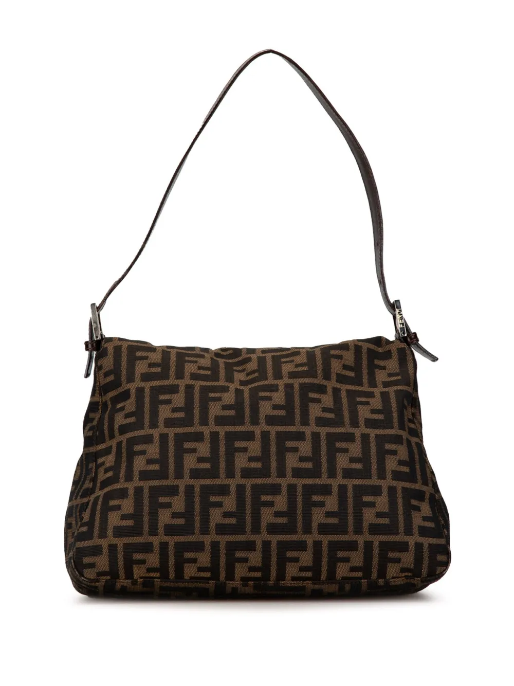 Fendi Pre-Owned 2000-2010 Zucca Canvas Mamma Forever shoulder bag - Bruin