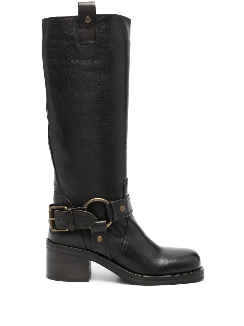 Ash 60mm Leather Boots Brown