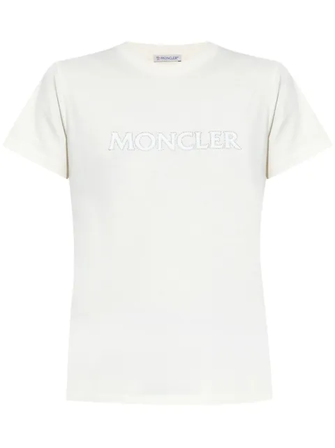 Moncler playera con logo y detalles de cristal