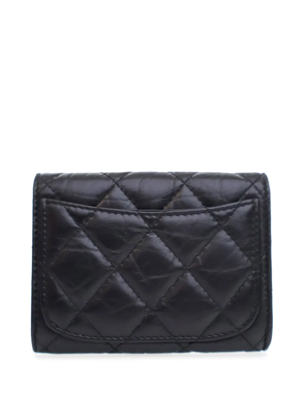 CHANEL Pre-Owned 2019 Aged Calfskin Reissue Flap Wallet small wallets - Zwart