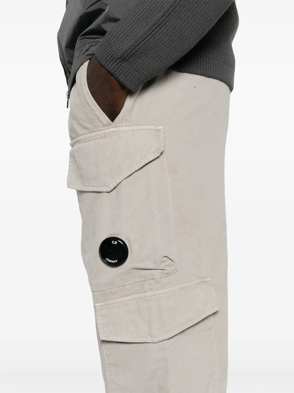 C.P. Company Cargo broek met Lens-detail Grijs