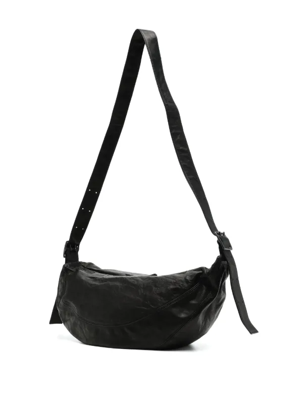 Yohji Yamamoto レザーショルダーバッグ | ブラック | FARFETCH JP