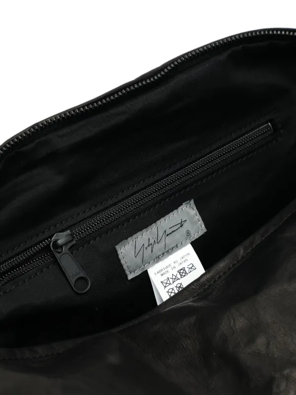 Yohji Yamamoto レザーショルダーバッグ | ブラック | FARFETCH JP
