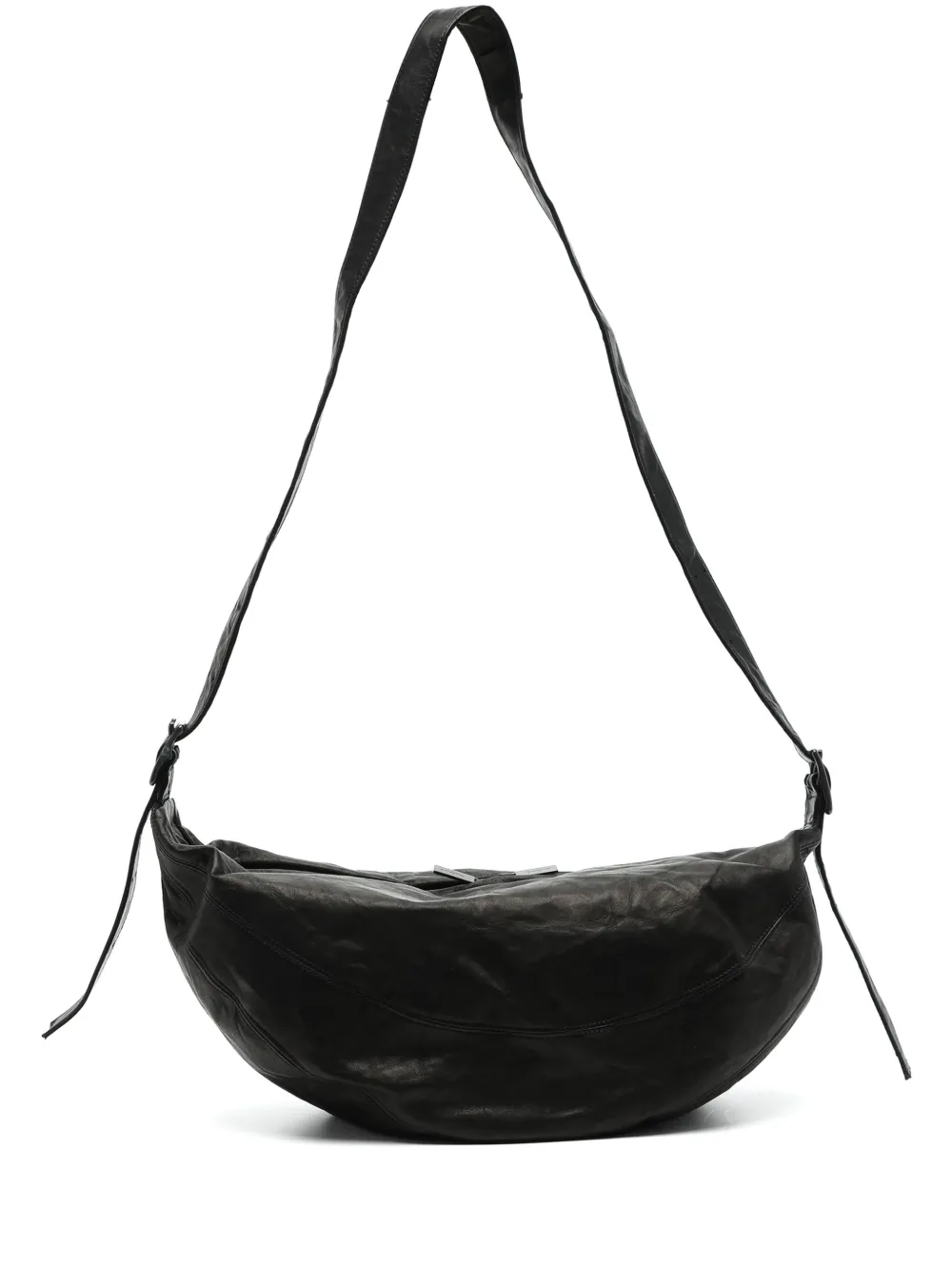 Yohji Yamamoto レザーショルダーバッグ | ブラック | FARFETCH JP
