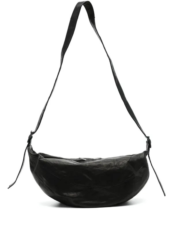 Yohji Yamamoto レザーショルダーバッグ | ブラック | FARFETCH JP
