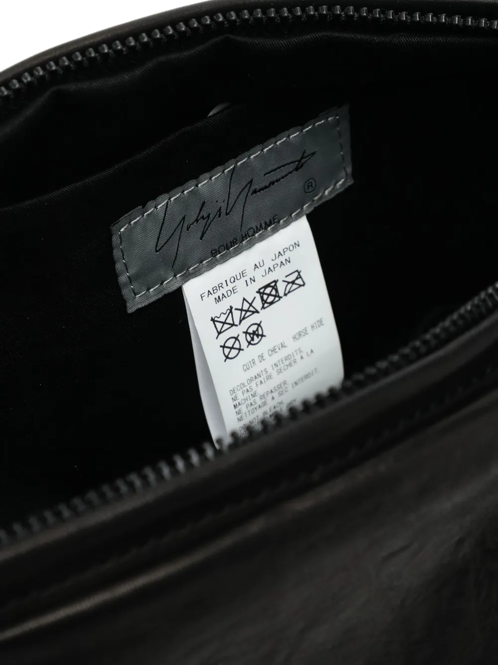 Yohji Yamamoto レザーショルダーバッグ | ブラック | FARFETCH JP