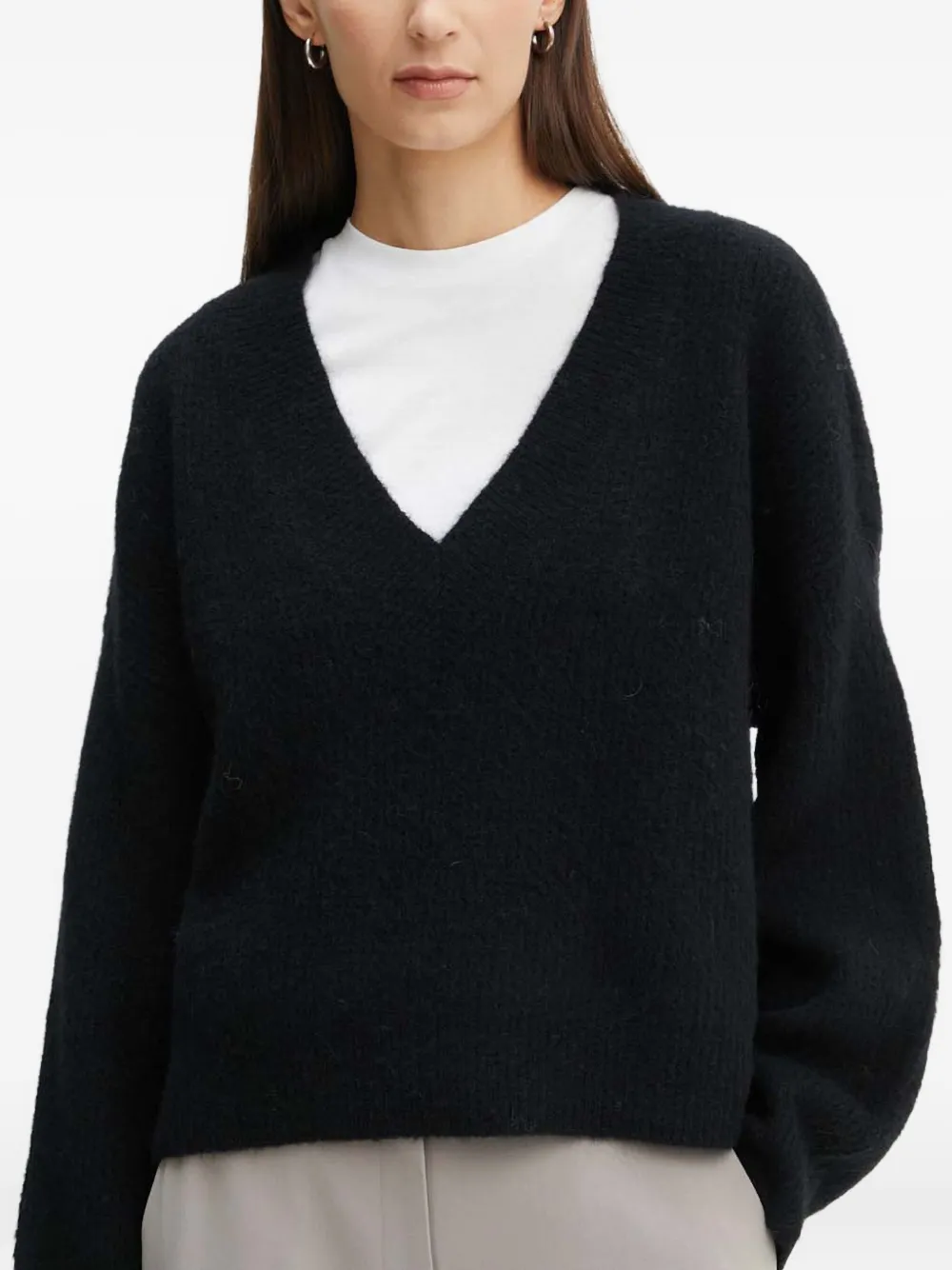 Gestuz Alpha GZ trui met V-hals Zwart