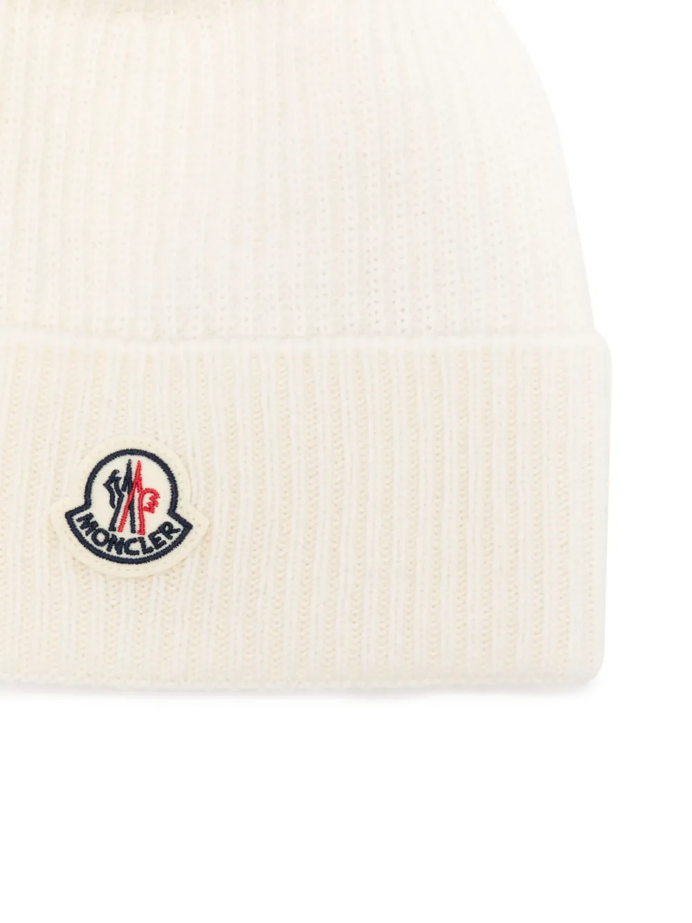 Moncler Muts met logopatch - Wit