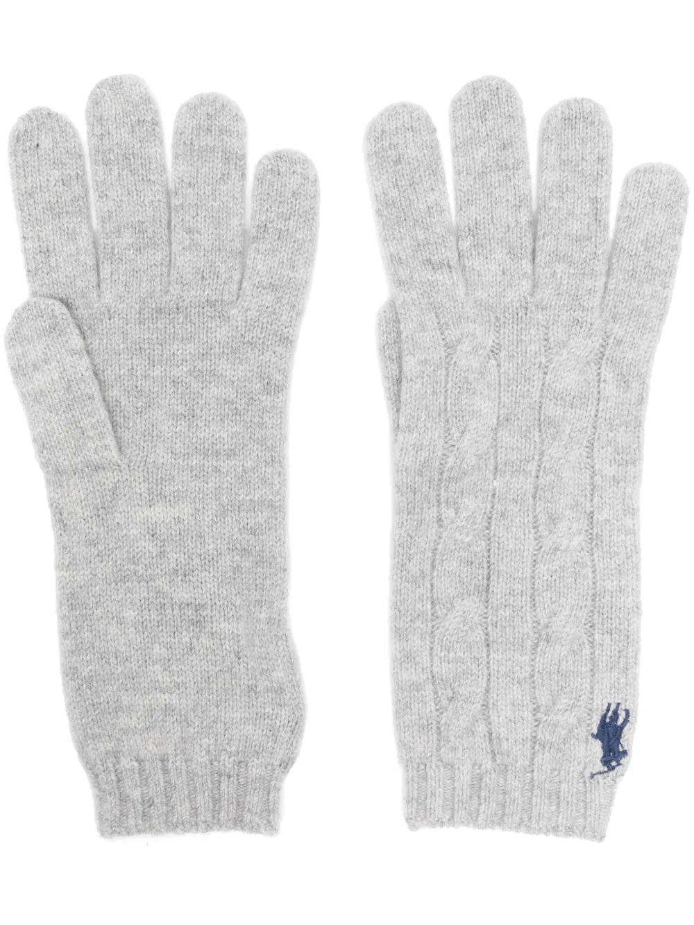 Polo Ralph Lauren ケーブルニット 手袋 - グレー Polo Ralph Lauren ケーブルニット 手袋 - グレー