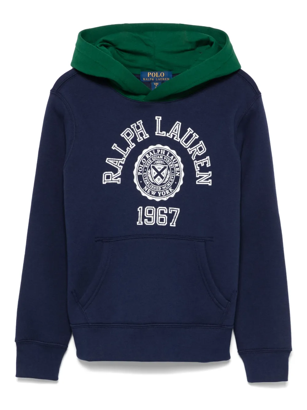 POLO RALPH LAUREN KIDS logo print Hoodie Blue FARFETCH UK