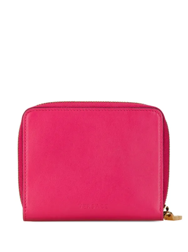Versace Pre Owned 2010 2023 Medusa Leather Wallet Small Wallets Pink FARFETCH AO
