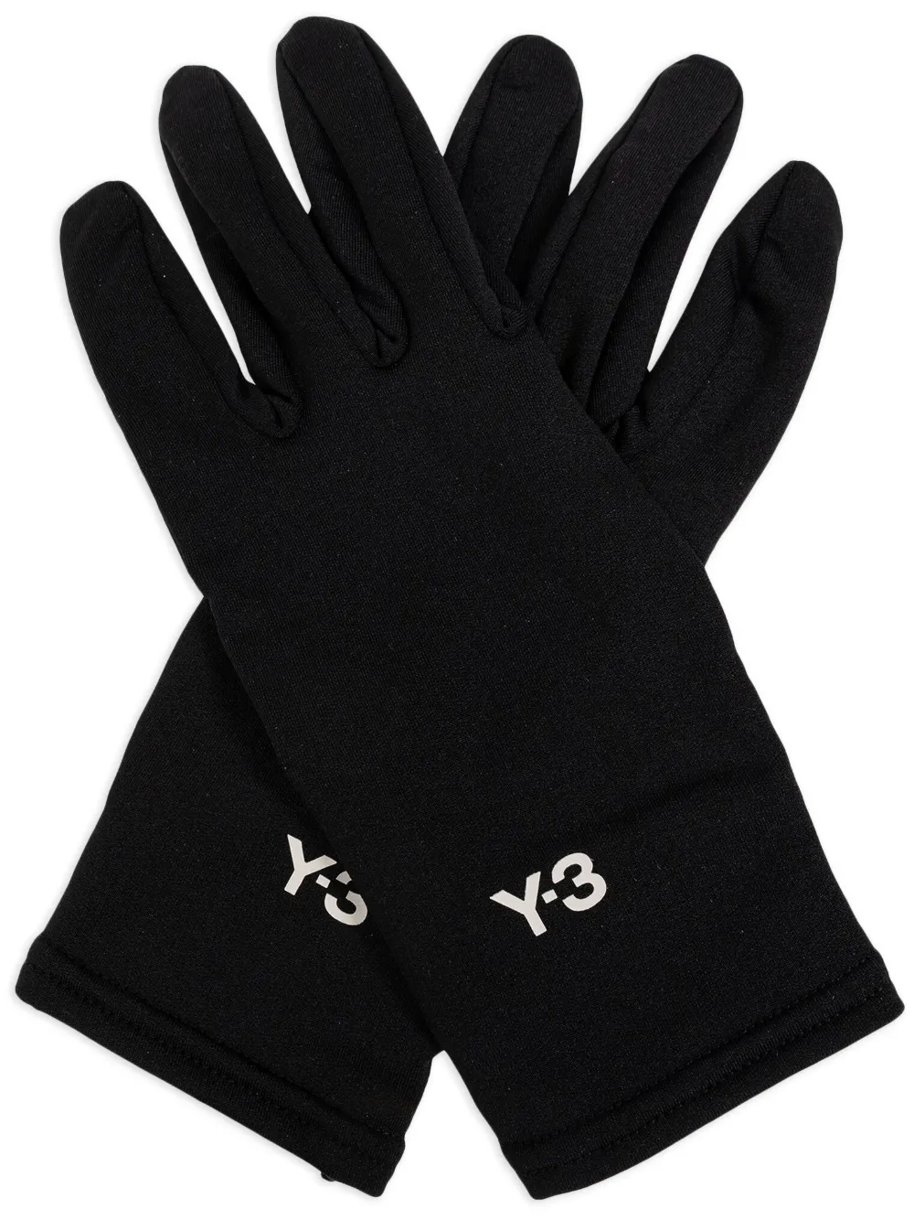 Y-3 logo print gloves | Black | Image 1