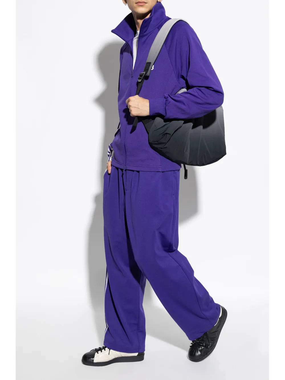 Y-3 3-Stripes logo zipped jacket - Paars