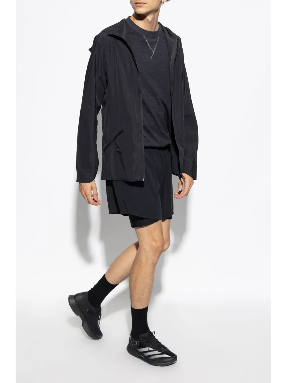 Y-3 logo-print track shorts | Track & Running Shorts | Image 2