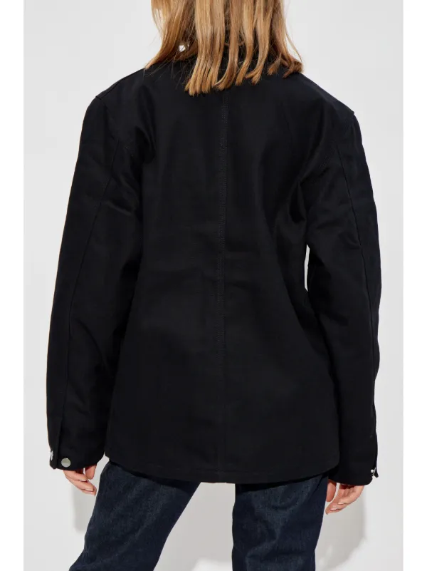 Carhartt WIP logo-patch Shirt Jacket | Black | FARFETCH