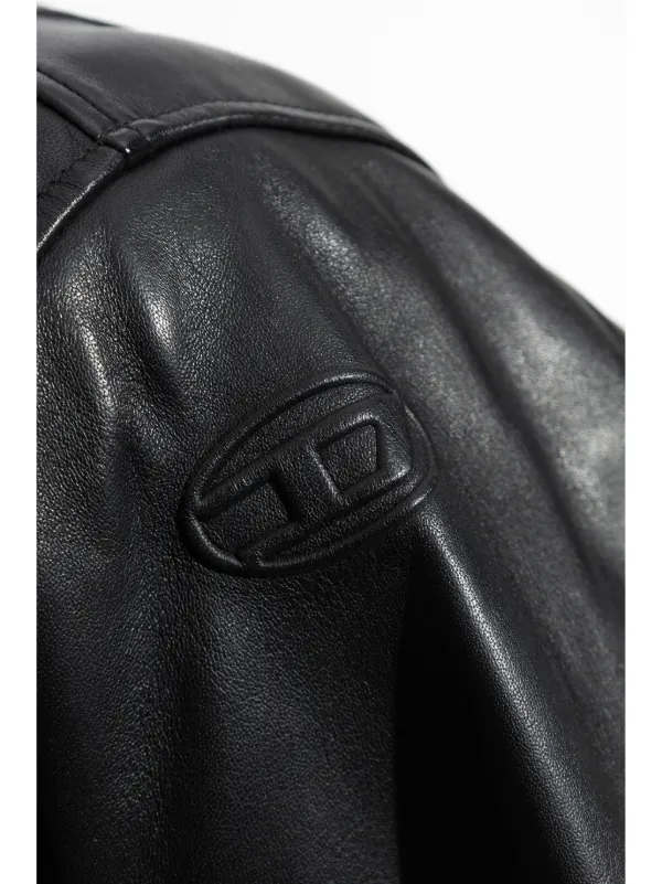 Diesel L-ILAN Leather Jacket | Black | FARFETCH