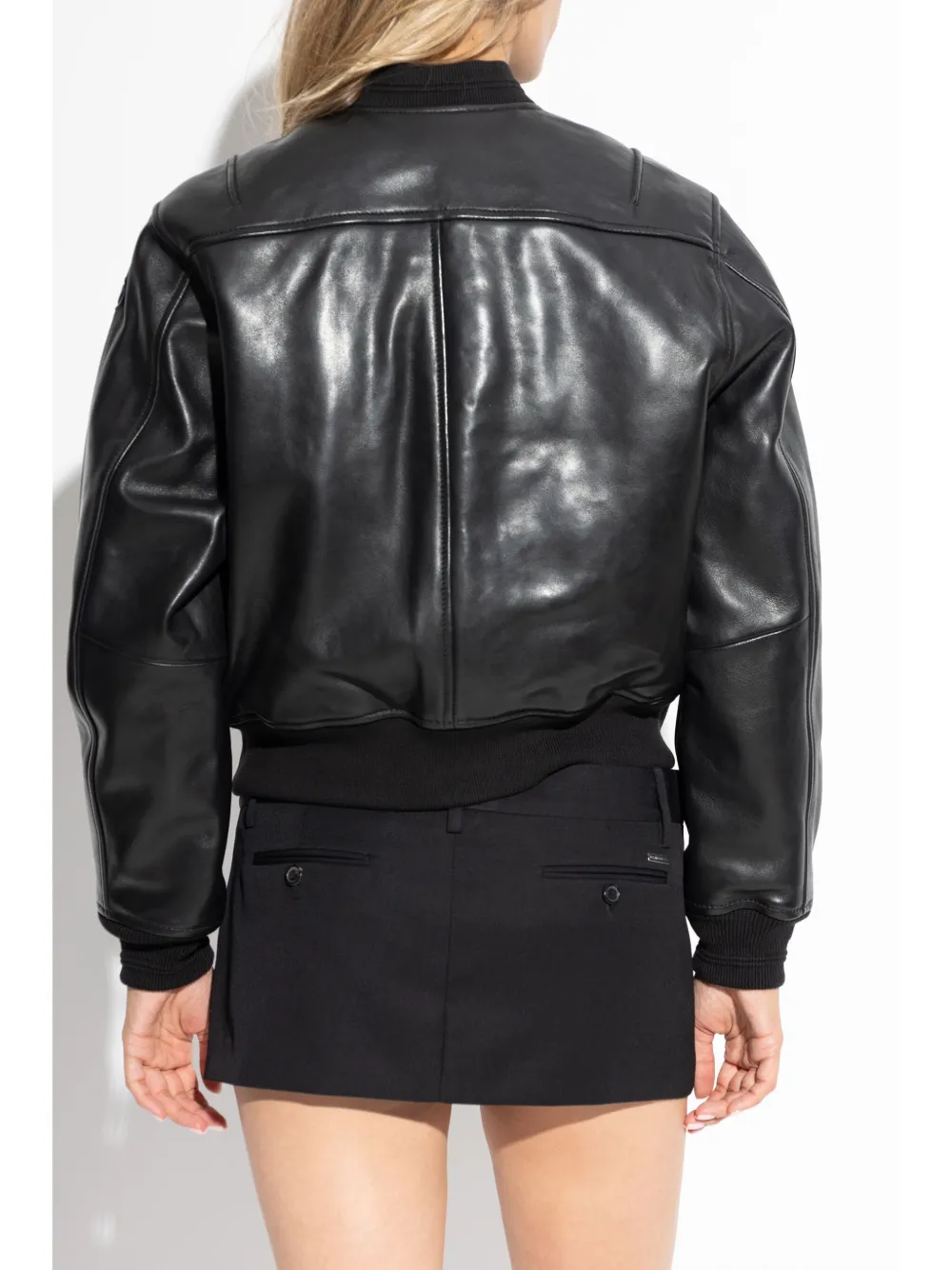 Diesel L-ILAN Leather Jacket | Black | FARFETCH