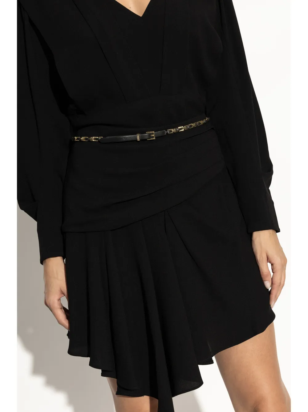 IRO chain-link leather belt - Zwart