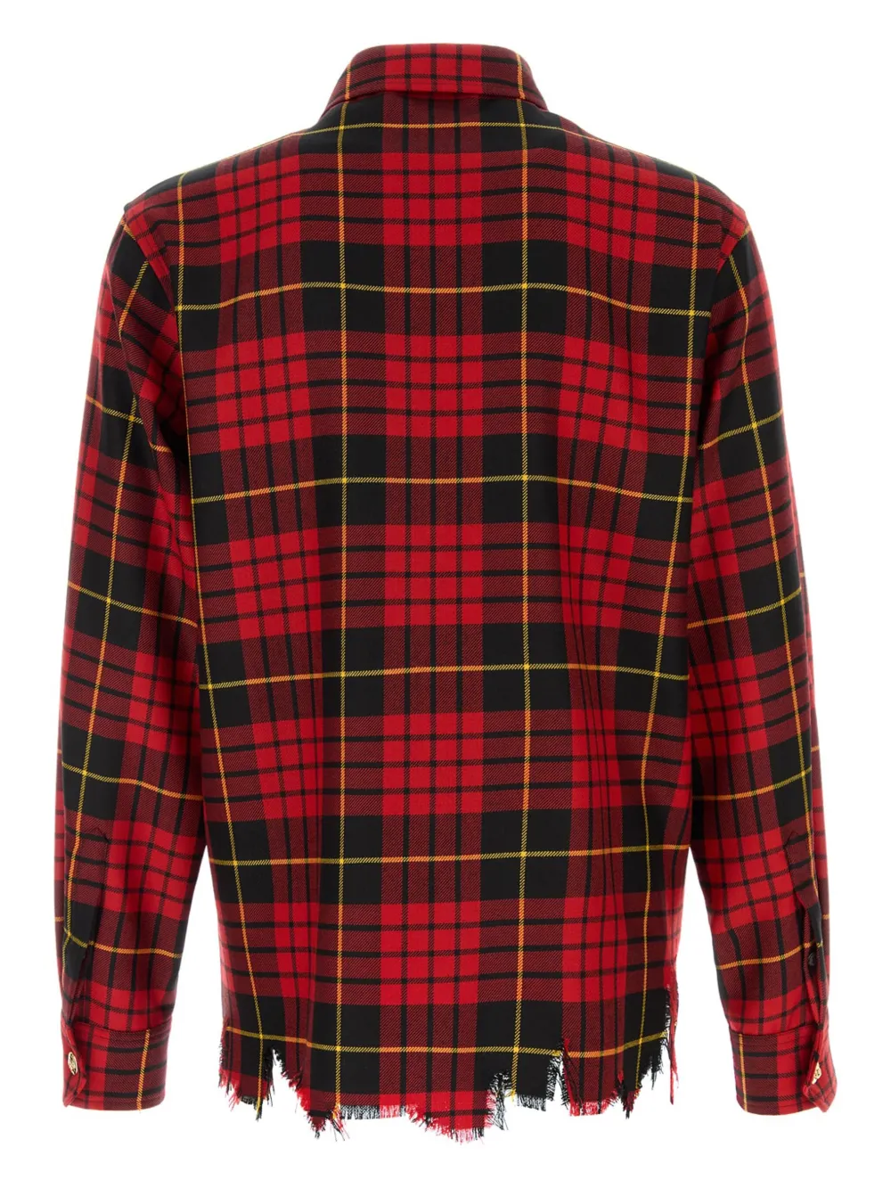 Cheap Alexander McQueen distressed Macqueen tartan shirt Men