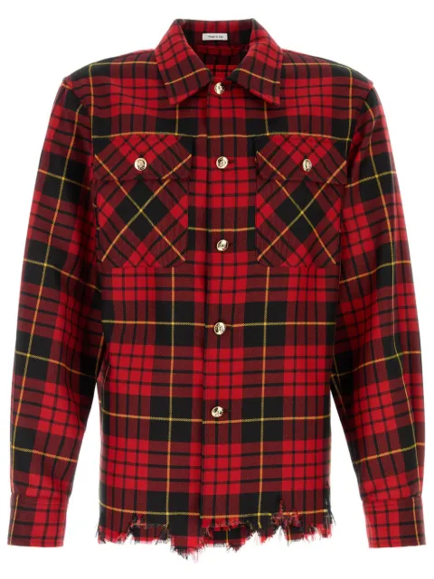 Alexander McQueen distressed Macqueen tartan shirt Men
