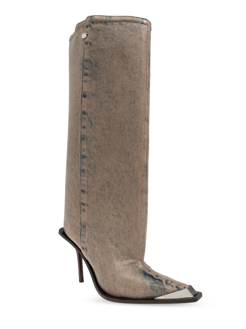 Diesel Taupe D-tona Wb Tall Boots In Neutrals